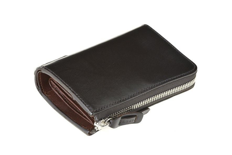 face -Bridle Leather- L字ファスナー折財布 (ウォレットコード用Dカン
